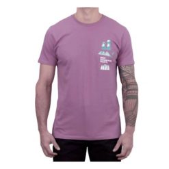 Koszulka sportowa męska RVCA Travel Co. Fioletowe koszulki sportowe męskie RVCA, m, bez wzorów, z bawełny, bez ramiączek. Za 92.00 zł.