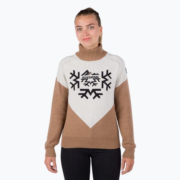 Sweter damski Rossignol Cieloalto Tn. Brązowe swetry nierozpinane damskie Rossignol, bez wzorów, sportowe, bez kołnierzyka, bez ramiączek. Za 809.99 zł.
