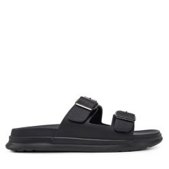 Klapki Tommy Hilfiger. Czarne klapki męskie Tommy Hilfiger, bez wzorów, bez zapięcia. Za 259.99 zł.