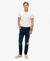 Superdry Jeansy Vintage Slim z Bawełny Organicznej. Niebieskie jeansy damskie Superdry, z aplikacjami, z bawełny, klasyczne. Za 315.50 zł.