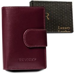 Portfel damski Rovicky R-RD-41-GCL Plum fioletowy. Fioletowe portfele damskie ROVICKY, ze skóry. Za 69.99 zł.