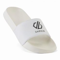 Klapki damskie Dare 2B Arch. Białe klapki damskie Dare 2B, na lato, bez wzorów, z materiału, eleganckie, bez obcasa, bez zapięcia. Za 128.50 zł.