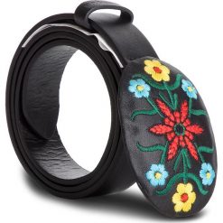 Pasek Damski DESIGUAL - 19SARP12 2000. Czarne paski damskie Desigual, bez wzorów, ze skóry ekologicznej. W wyprzedaży za 129.00 zł.