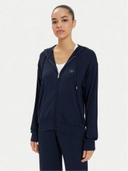 Emporio Armani Underwear Bluza 164761 4R272 00135 Granatowy Regular Fit. Niebieskie bluzy damskie Emporio Armani Underwear, m, bez wzorów, z wiskozy, bez ramiączek, bez kaptura. Za 439.99 zł.