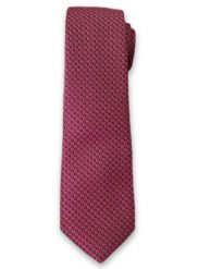 Stylowy Krawat Męski w Drobny Wzór i Delikatny Deseń - 6 cm - Alties, Różowy. Czerwone krawaty i muchy Alties, bez wzorów, z tkaniny, eleganckie. Za 49.00 zł.