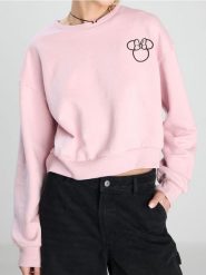 Bluza z długim rękawem Minnie Mouse - różowy. Czerwone bluzy damskie Sinsay, l, bez wzorów, bez ramiączek, bez kaptura. Za 49.99 zł.