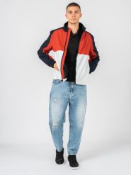 Tommy Hilfiger Kurtka | MW0MW226090 | Mężczyzna | Biały, Granatowy. Białe kurtki męskie Tommy Hilfiger, l, bez wzorów, z poliesteru, bez kaptura. W wyprzedaży za 539.00 zł.