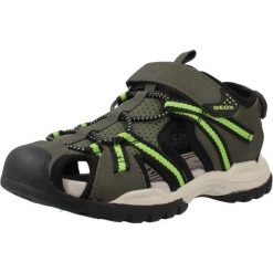 Sandały GEOX J BOREALIS B. B Zielony. Zielone buty zimowe męskie Geox, bez wzorów, z syntetyku, bez obcasa, bez zapięcia. Za 234.99 zł.
