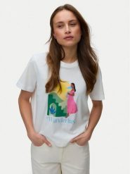 Vero Moda T-Shirt Emily 10344804 Biały Regular Fit. Białe t-shirty damskie Vero Moda, xs, bez wzorów, z bawełny, bez kołnierzyka, bez ramiączek. Za 79.99 zł.