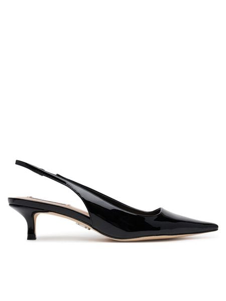 Steve Madden Czółenka Kari SM11003377 Czarny. Czarne czółenka damskie Steve Madden, bez wzorów, ze skóry, bez obcasa, bez zapięcia. Za 239.99 zł.