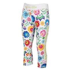 Legginsy sportowe damskie EXTREME HOBBY FOLK 2 3/4. Białe legginsy damskie EXTREME HOBBY, l, bez wzorów, z elastanu, na fitness i siłownię. Za 179.00 zł.