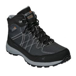 Buty trekkingowe męskie Samaris Lite. Czarne buty zimowe męskie Regatta, bez wzorów, z poliesteru, bez obcasa, bez zapięcia. Za 271.00 zł.