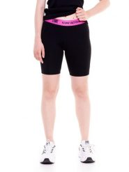 Krótkie legginsy Energy. Czarne legginsy damskie LEONE 1947 APPAREL, bez wzorów, z bawełny. Za 42.06 zł.