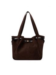 Tory Burch Torebka Romy Suede Tote 186348 Brązowy. Brązowe shopperki damskie Tory Burch, bez wzorów, ze skóry, bez dodatków. Za 3,064.00 zł.