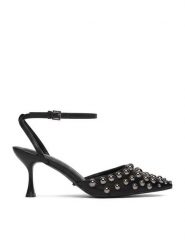 DeeZee Szpilki CEO-HY0570-1 Czarny. Czarne szpilki damskie DeeZee, bez wzorów, z materiału, bez obcasa, na szpilce, bez zapięcia. Za 149.99 zł.