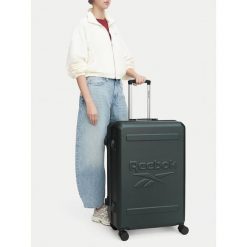Walizka duża Reebok. Zielone walizki damskie Reebok, bez wzorów, duże. Za 299.99 zł.