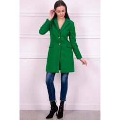 Klasyczny płaszcz guziki r-p008. Czerwone płaszcze damskie Butik, na wiosnę, m, bez wzorów, klasyczne, bez kołnierzyka, bez kaptura. W wyprzedaży za 149.00 zł.