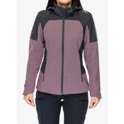 Kurtka softshell damska CMP Larisa. Czerwone kurtki sportowe damskie CMP, bez wzorów, z softshellu, bez ramiączek, bez kaptura, trekkingowe. Za 314.99 zł.
