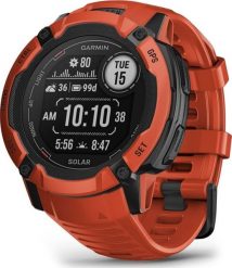 Zegarek sportowy Garmin Instinct 2X Solar Czerwony (010-02805-01). Czerwone zegarki sportowe Garmin, bez wzorów. Za 1,479.99 zł.