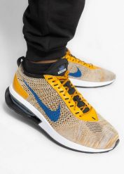 Buty do biegania męskie Nike Air Max Flyknit Racer. Brązowe buty sportowe męskie Nike, bez wzorów, bez zapięcia, do biegania, nike air max. Za 561.99 zł.