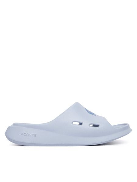 Lacoste Klapki Meduz 51CFA0002 LB2 Niebieski. Niebieskie klapki damskie Lacoste, bez wzorów, z syntetyku, bez obcasa, bez zapięcia. Za 151.99 zł.