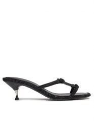 Tory Burch Klapki 152178 Czarny. Czarne klapki damskie Tory Burch, bez wzorów, ze skóry, bez obcasa, bez zapięcia. Za 2,329.00 zł.