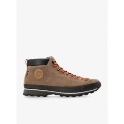 Buty outdoor męskie Lomer Bio Naturale Mid MTX. Brązowe trekkingi męskie LOMER, bez zapięcia. W wyprzedaży za 449.99 zł.