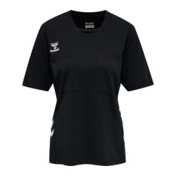 Koszulka do piłki ręcznej damska Hummel hml referee chevron. Czarne bluzki damskie Hummel, m, bez wzorów, sportowe, bez kołnierzyka, bez ramiączek. Za 191.00 zł.