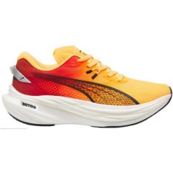 Buty Sportowe Damskie Puma DEVIATE NITRO 3. Białe obuwie sportowe damskie Puma, bez wzorów, bez zapięcia, trekkingowe. Za 497.99 zł.