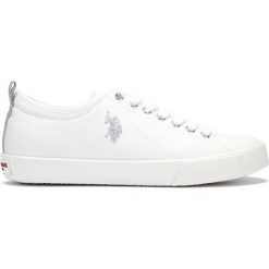 U.S. Polo Assn Tania Tenisówki Biały. Białe trampki i tenisówki damskie U.S. Polo Assn., bez wzorów, z materiału, bez zapięcia. Za 292.95 zł.