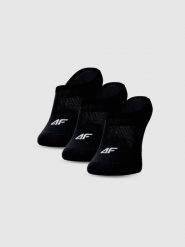 4F Skarpetki casual stopki (3-pack) męskie - czarne 43-46. Czarne skarpety męskie 4F, bez wzorów, z bawełny. Za 44.99 zł.