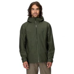 Kurtka trekkingowa męska Minimalist Pertex. Czarne kurtki męskie Marmot, m, bez wzorów, z hardshellu, bez kaptura, trekkingowe. Za 719.99 zł.