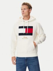 Tommy Hilfiger Bluza Gifting Flag MW0MW45189 Kremowy Regular Fit. Białe bluzy męskie Tommy Hilfiger, m, bez wzorów, bez ramiączek, bez kaptura. Za 569.99 zł.