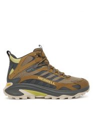 Merrell Trekkingi Moab Speed 2 Mid GORE-TEX J038339 Brązowy. Brązowe botki męskie Merrell, bez wzorów, z gore-texu, bez obcasa, bez zapięcia. Za 849.99 zł.