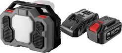 Radio budowlane Graphite Radio akumulatorowo-sieciowe Energy+ 18V, Li-lon, 58GE104 + akumulator 4 Ah z ładowarką 58GE132. Szare radia Graphite. Za 433.00 zł.