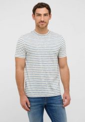 Męski T-Shirt Mustang Style Austin AutumnStripe 1016856 12787. T-shirty męskie Mustang, m, bez wzorów, bez kołnierzyka, bez ramiączek. Za 79.99 zł.