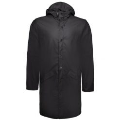Kurtka Rains Long Jacket W3. Czarne kurtki męskie Rains, m, bez wzorów, sportowe, bez kaptura. W wyprzedaży za 377.45 zł.