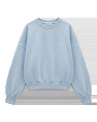 Damska bluza CREWNECK oversize UNLEASH WINGS PASTEL BLUE. Niebieskie bluzy damskie Wings, uniwersalny, bez wzorów, eleganckie, bez ramiączek, bez kaptura. Za 189.90 zł.