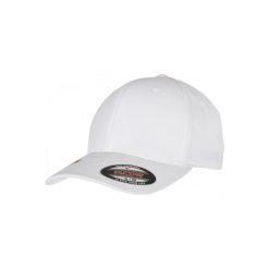 Czapka z poliestru pochodzącego z recyklingu Flexfit. Białe czapki damskie FLEXFIT, bez wzorów. Za 104.00 zł.