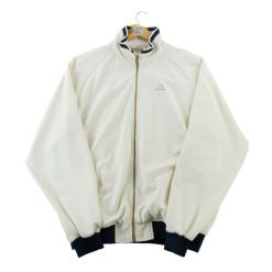 Second life - Kurtka polarowa męska z haftowanym logo Omini - Stan dobry. Brązowe kurtki sportowe męskie Kappa, m, bez wzorów, z materiału, bez kaptura. Za 164.76 zł.