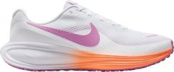 Nike Buty damskie Nike Revolution 8 biało-pomarańczowo-fioletowe HJ8485 108 37,5. Białe obuwie sportowe damskie Nike, bez wzorów, bez zapięcia, Nike Revolution. Za 302.38 zł.