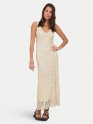 ONLY Sukienka wieczorowa Albina 15372795 Kremowy Regular Fit. Białe sukienki damskie ONLY, s, bez wzorów, z syntetyku, wizytowe, bez kołnierzyka, bez ramiączek. Za 169.99 zł.