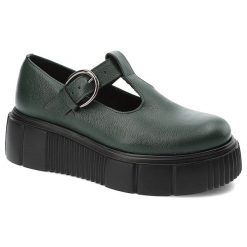 Zielone Półbuty Armodo Stylowe Obuwie Damskie Na Solidnej Podeszwie. Zielone półbuty damskie Armodo, bez wzorów, ze skóry, eleganckie, bez obcasa, bez zapięcia. Za 319.00 zł.