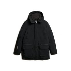 Wyściełana kurtka Superdry City. Czarne kurtki męskie Superdry, na zimę, l, bez wzorów, z materiału, eleganckie, bez kaptura. Za 856.85 zł.