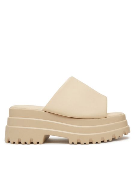 DeeZee Klapki 8602-1A Écru. Klapki damskie DeeZee, bez wzorów, z materiału, bez obcasa, bez zapięcia. Za 97.99 zł.