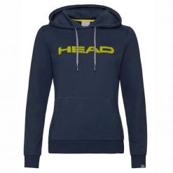 Bluza z kapturem damska CLUB ROSIE. Niebieskie bluzy damskie Head, s, bez wzorów, z bawełny, sportowe, bez ramiączek, z kapturem. Za 208.00 zł.