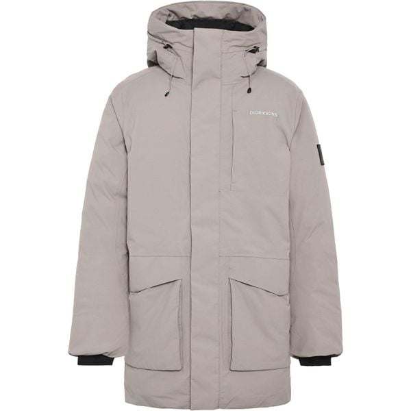 Parka Didriksons Akilles. Brązowe parki męskie Didriksons, s, bez wzorów, eleganckie, bez kołnierzyka, bez kaptura. Za 1,231.30 zł.