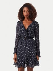 Guess Sukienka codzienna W6YK35 W2959 Granatowy Regular Fit. Niebieskie sukienki damskie Guess, na co dzień, xs, z aplikacjami, z syntetyku, bez kołnierzyka, bez ramiączek, proste. Za 654.99 zł.