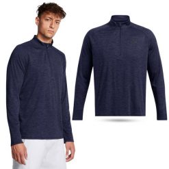 Koszulka męska treningowa Under Armour Tech z długim rękawem. Niebieskie bluzy męskie Under Armour, m, bez wzorów, sportowe, bez ramiączek, bez kaptura. W wyprzedaży za 158.20 zł.