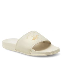 Klapki Beverly Hills Polo Club. Brązowe klapki damskie Beverly Hills Polo Club, bez wzorów, bez obcasa, bez zapięcia. Za 109.99 zł.